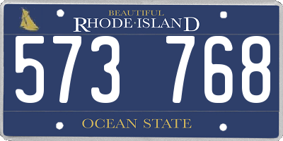 RI license plate 573768
