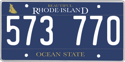 RI license plate 573770