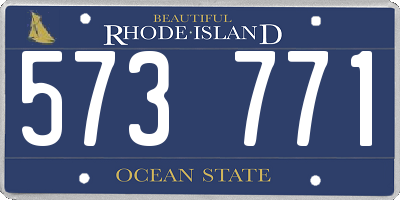 RI license plate 573771