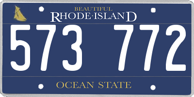 RI license plate 573772