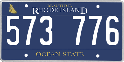 RI license plate 573776