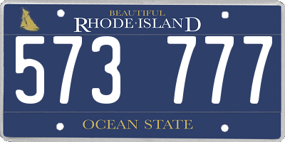 RI license plate 573777