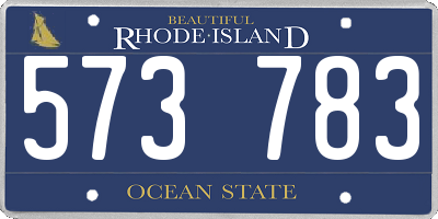 RI license plate 573783