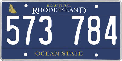 RI license plate 573784