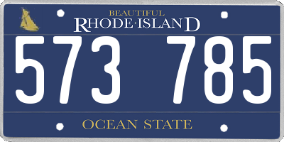 RI license plate 573785