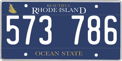 RI license plate 573786