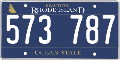 RI license plate 573787