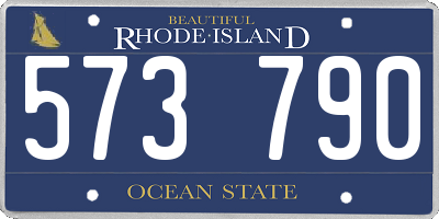 RI license plate 573790