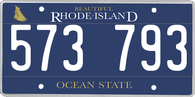 RI license plate 573793