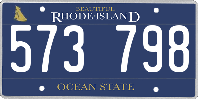 RI license plate 573798