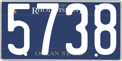 RI license plate 5738