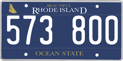 RI license plate 573800