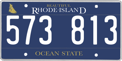 RI license plate 573813