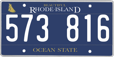 RI license plate 573816