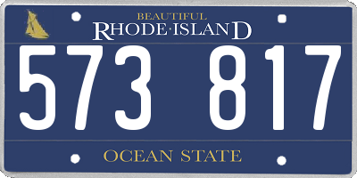 RI license plate 573817