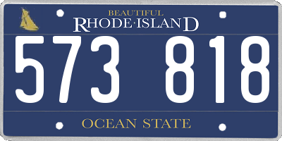 RI license plate 573818