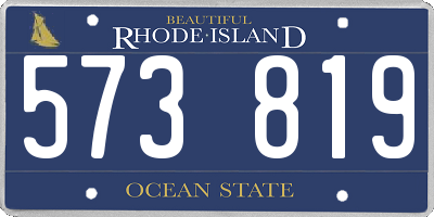 RI license plate 573819