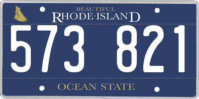 RI license plate 573821