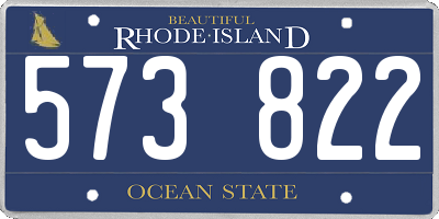 RI license plate 573822