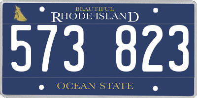RI license plate 573823