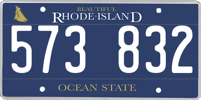 RI license plate 573832