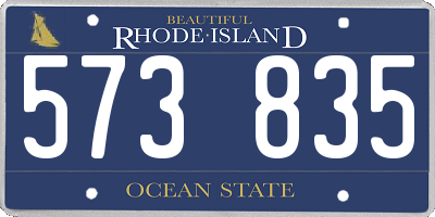 RI license plate 573835