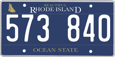 RI license plate 573840