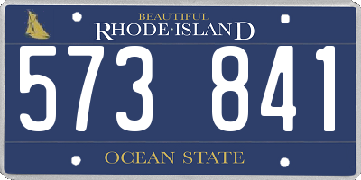 RI license plate 573841