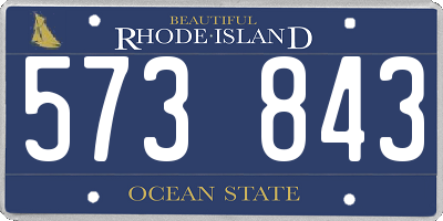 RI license plate 573843