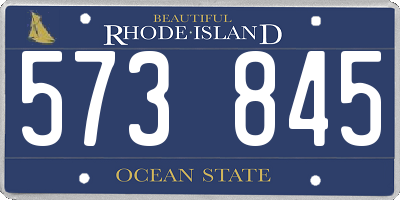 RI license plate 573845