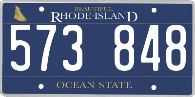 RI license plate 573848