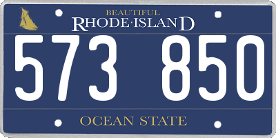 RI license plate 573850