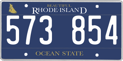 RI license plate 573854