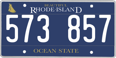 RI license plate 573857