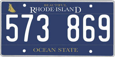 RI license plate 573869