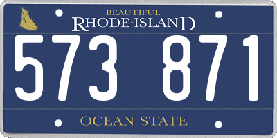 RI license plate 573871