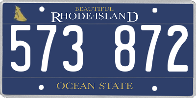 RI license plate 573872