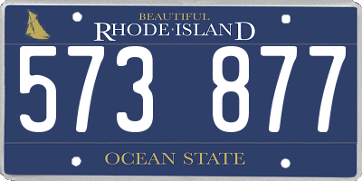 RI license plate 573877