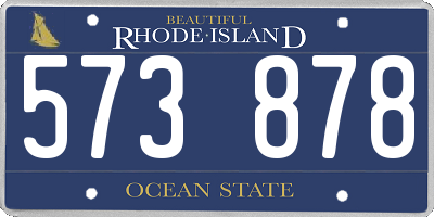 RI license plate 573878