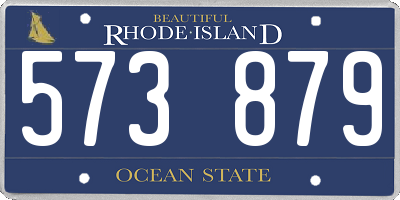 RI license plate 573879