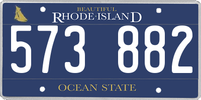 RI license plate 573882