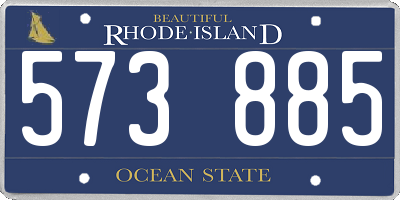 RI license plate 573885