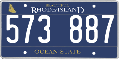 RI license plate 573887
