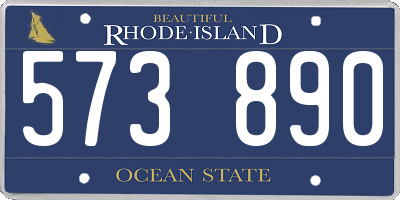 RI license plate 573890