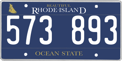 RI license plate 573893