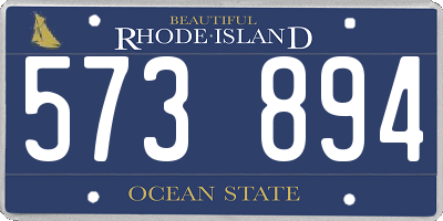 RI license plate 573894