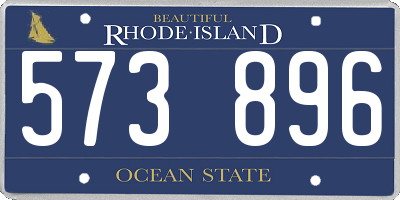 RI license plate 573896
