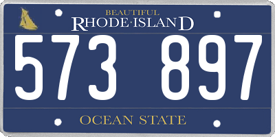 RI license plate 573897