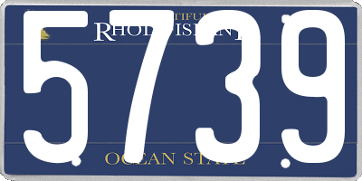 RI license plate 5739