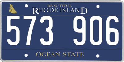 RI license plate 573906